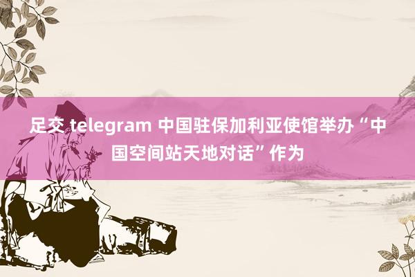 足交 telegram 中国驻保加利亚使馆举办“中国空间站天地对话”作为