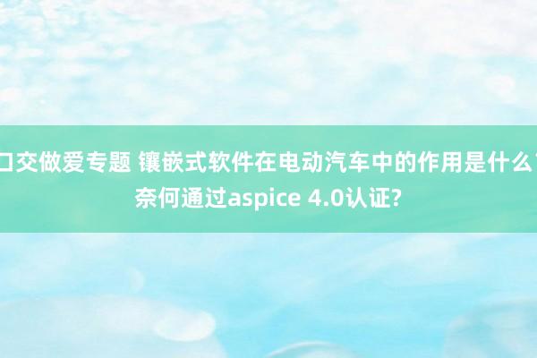 口交做爱专题 镶嵌式软件在电动汽车中的作用是什么？奈何通过aspice 4.0认证?
