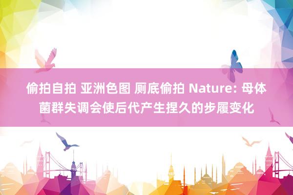 偷拍自拍 亚洲色图 厕底偷拍 Nature: 母体菌群失调会使后代产生捏久的步履变化