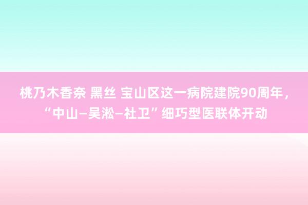 桃乃木香奈 黑丝 宝山区这一病院建院90周年，“中山—吴淞—社卫”细巧型医联体开动