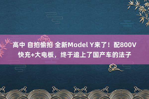 高中 自拍偷拍 全新Model Y来了！配800V快充+大电板，终于追上了国产车的法子