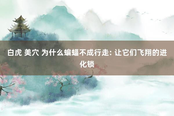 白虎 美穴 为什么蝙蝠不成行走: 让它们飞翔的进化锁