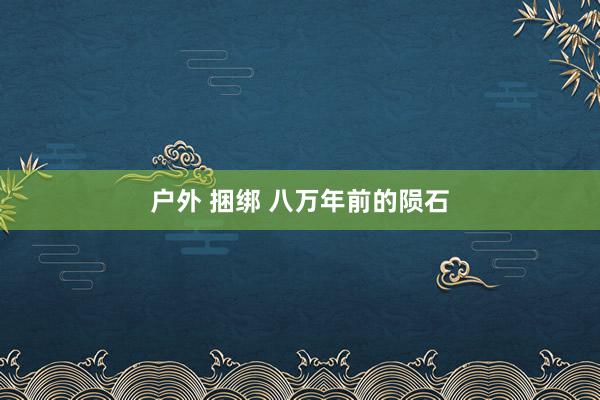 户外 捆绑 八万年前的陨石