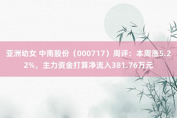亚洲幼女 中南股份（000717）周评：本周涨5.22%，主力资金打算净流入381.76万元