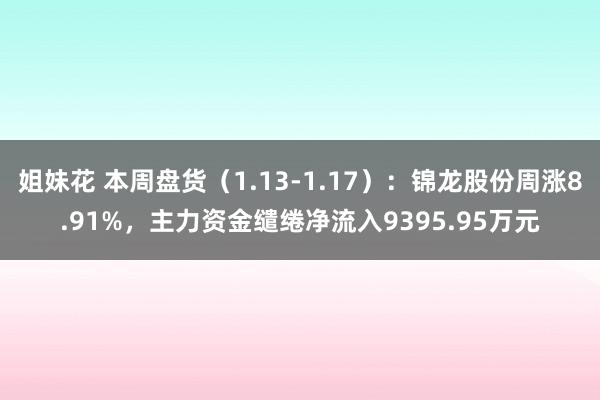 姐妹花 本周盘货（1.13-1.17）：锦龙股份周涨8.91%，主力资金缱绻净流入9395.95万元