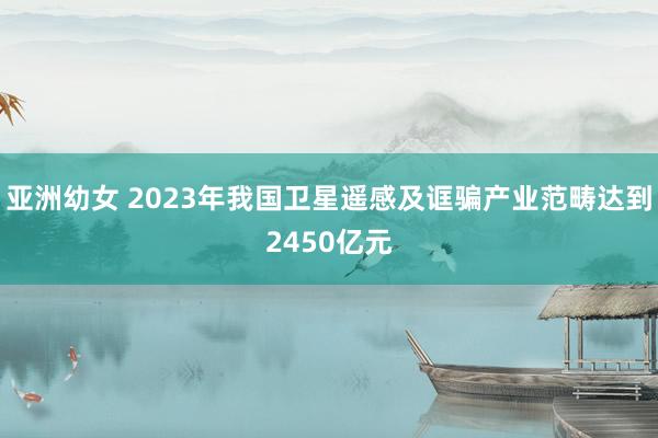 亚洲幼女 2023年我国卫星遥感及诓骗产业范畴达到2450亿元