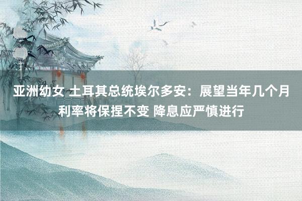 亚洲幼女 土耳其总统埃尔多安：展望当年几个月利率将保捏不变 降息应严慎进行