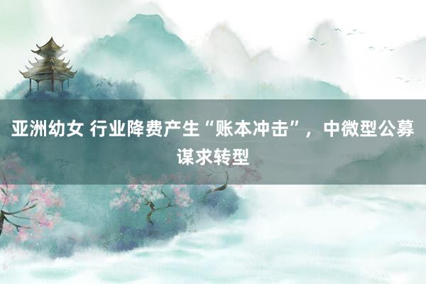 亚洲幼女 行业降费产生“账本冲击”，中微型公募谋求转型