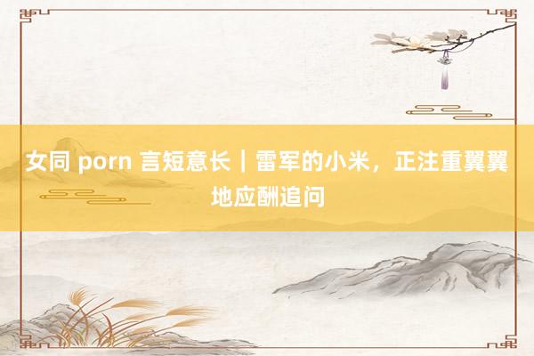 女同 porn 言短意长｜雷军的小米，正注重翼翼地应酬追问