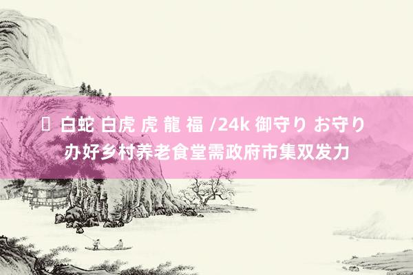 ✨白蛇 白虎 虎 龍 福 /24k 御守り お守り 办好乡村养老食堂需政府市集双发力