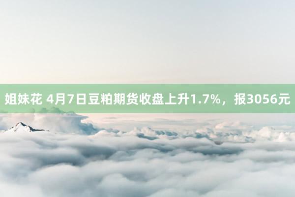 姐妹花 4月7日豆粕期货收盘上升1.7%，报3056元