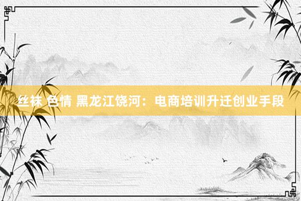 丝袜 色情 黑龙江饶河：电商培训升迁创业手段