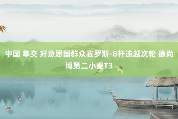中国 拳交 好意思国群众赛罗斯-8杆逾越次轮 德尚博第二小麦T3