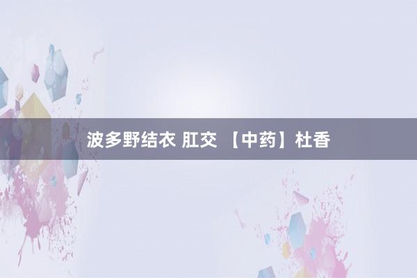 波多野结衣 肛交 【中药】杜香