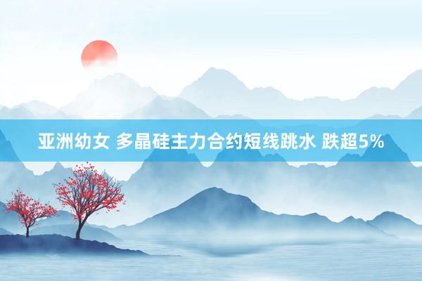 亚洲幼女 多晶硅主力合约短线跳水 跌超5%