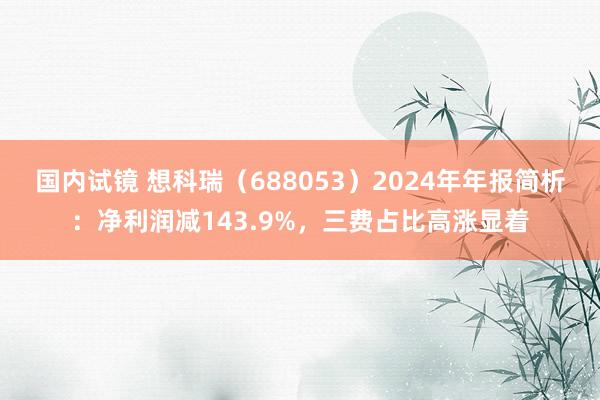 国内试镜 想科瑞（688053）2024年年报简析：净利润减143.9%，三费占比高涨显着